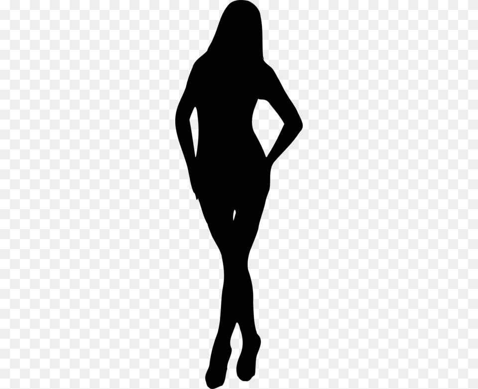 Woman Silhouette, Gray Png Image