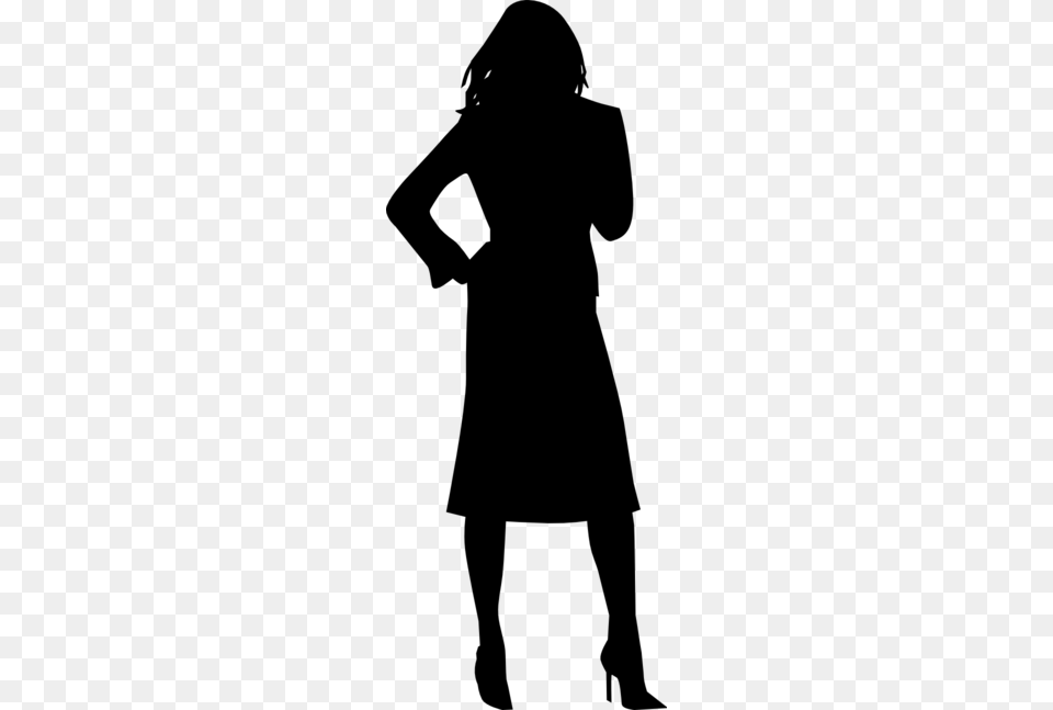 Woman Silhouette Clip Art, Gray Free Png Download