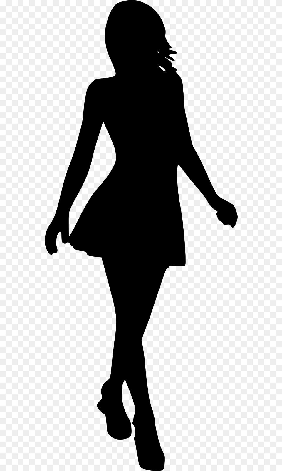 Woman Silhouette Clip Art Fashion Woman Silhouette, Gray Png Image