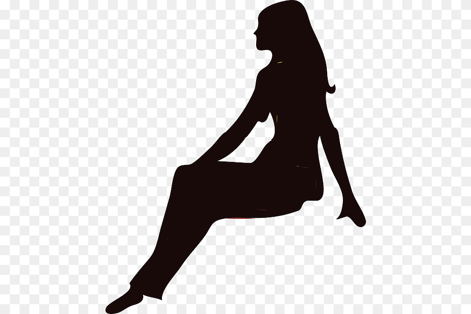 Woman Silhouette Clip Art Human Sitting Silhouette, Adult, Female, Person, Clothing Free Png Download