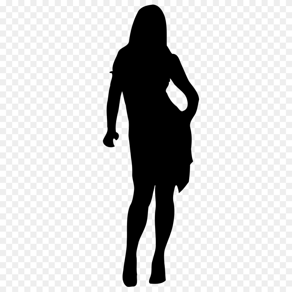 Woman Silhouette Stock Photo Illustrated Silhouette, Gray Free Transparent Png
