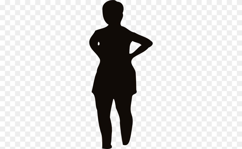 Woman Silhouette Hands In Waist Clip Art, Adult, Male, Man, Person Png Image