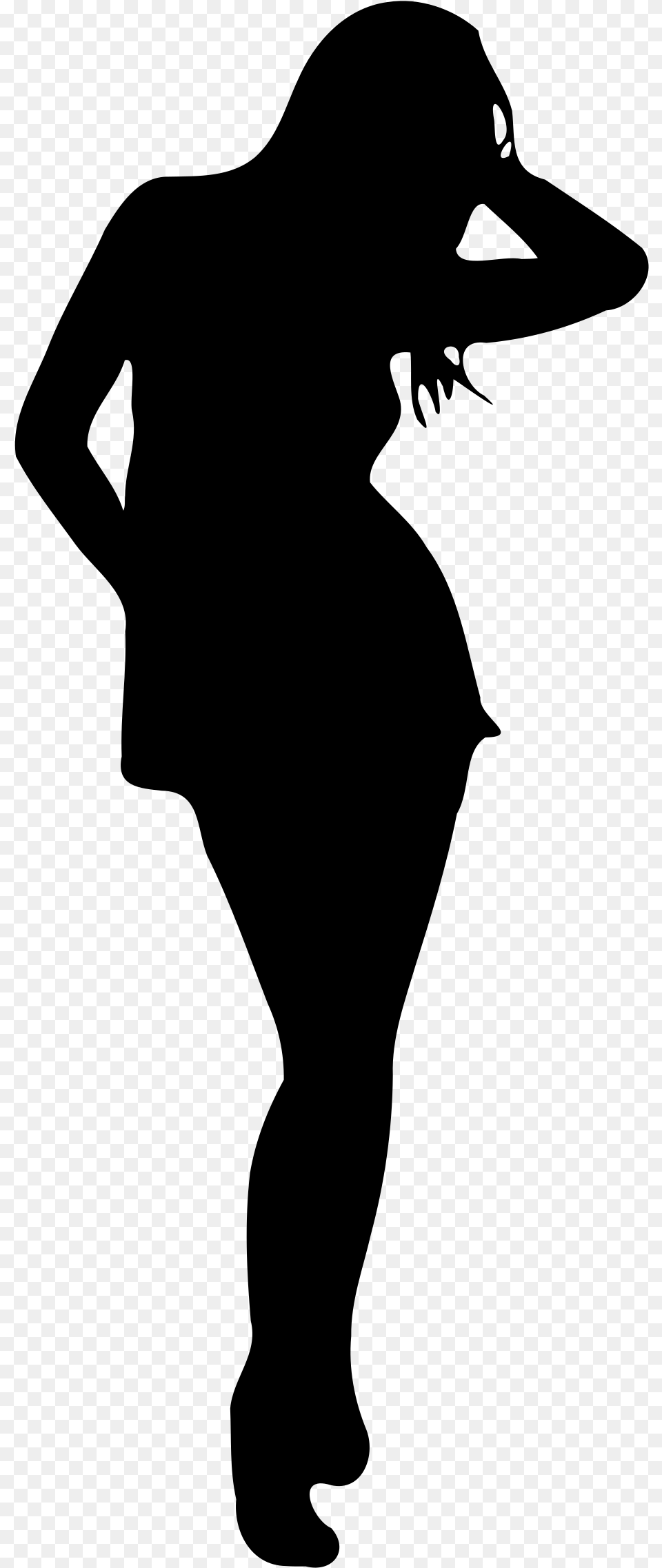 Woman Silhouette No Background, Gray Png Image