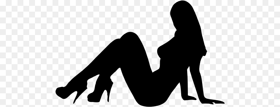 Woman Silhouette Send Nudes, Gray Png