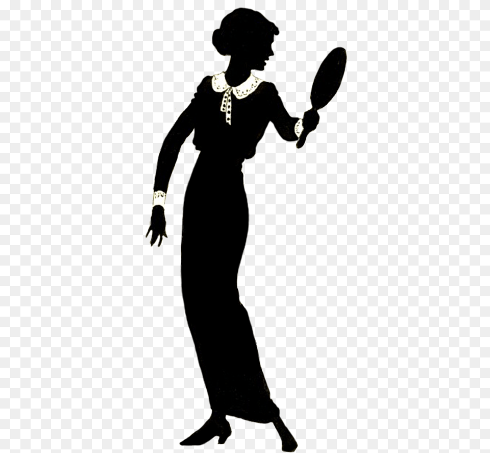 Woman Silhouette Silhouette Woman With Mirror, Adult, Bride, Female, Person Free Transparent Png