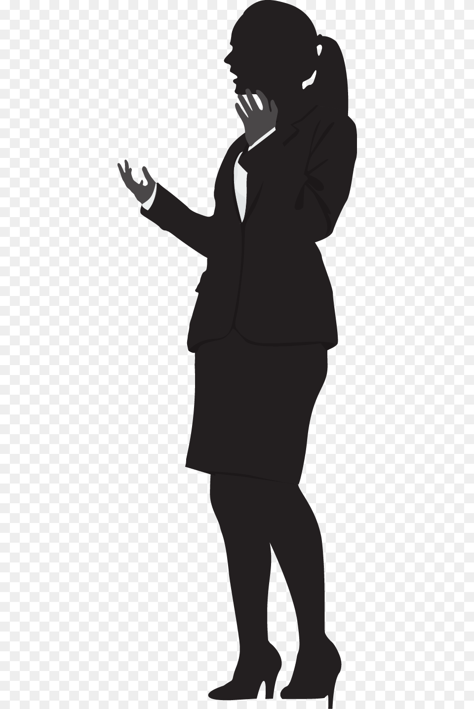 Woman Silhouette Siluet Pari Vlyublennoj, Adult, Female, Person, Stencil Free Transparent Png