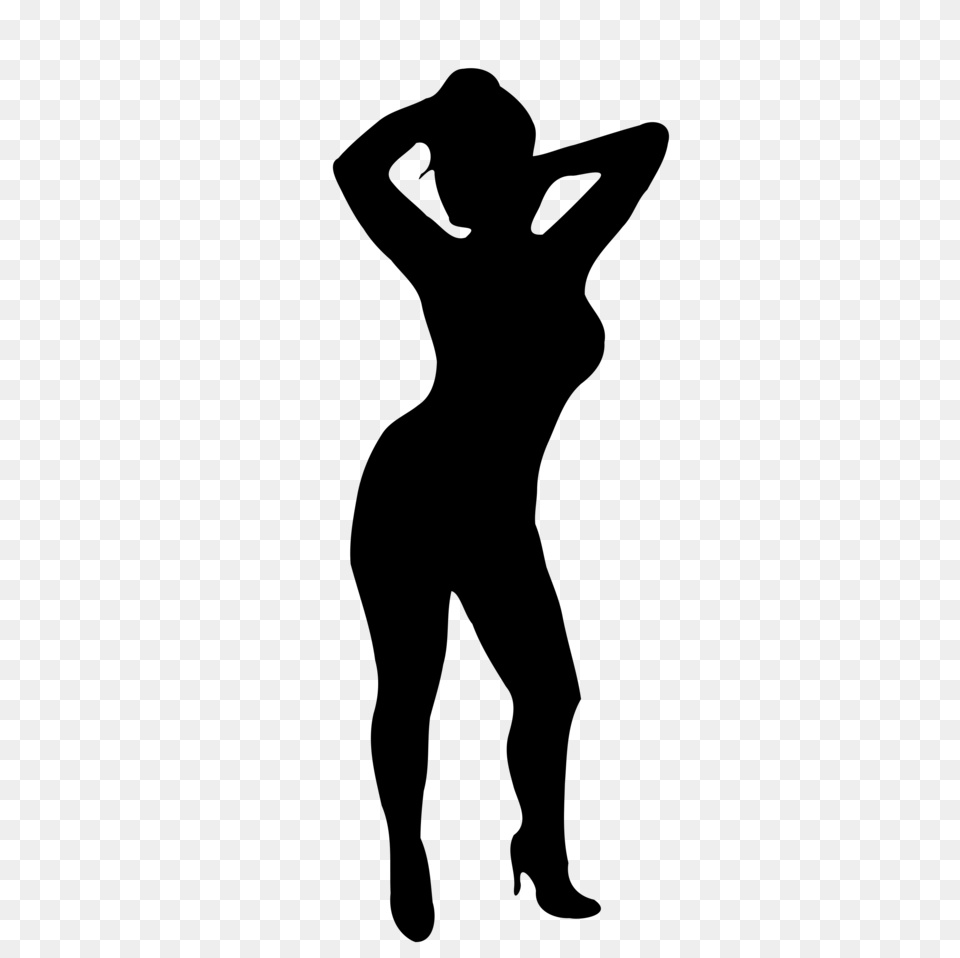 Woman Silhouette Stock Photo Illustrated Silhouette, Gray Free Png