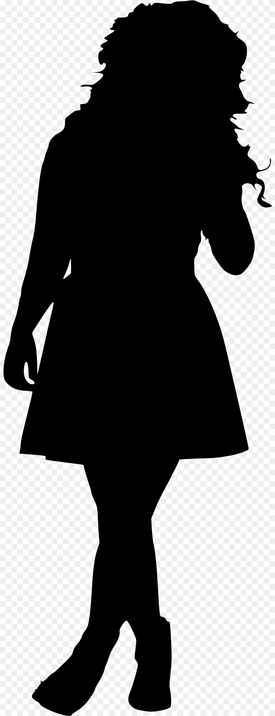 Woman Silhouette Transparent Silhouette Of Woman, Gray Png