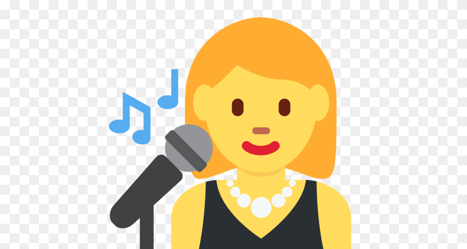 Woman Singer Emoji, Electrical Device, Microphone, Baby, Person Free Png