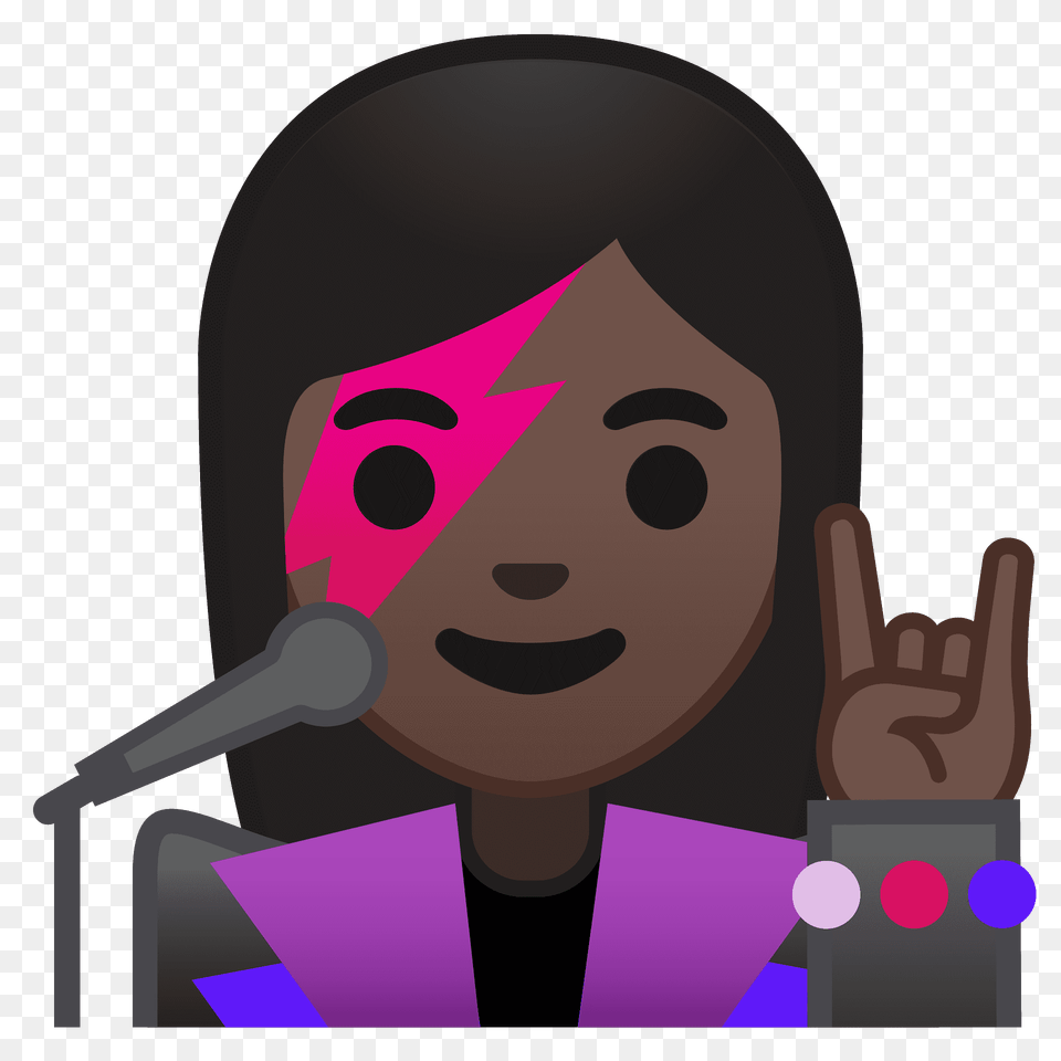 Woman Singer Emoji Clipart, Person, Electrical Device, People, Microphone Png Image