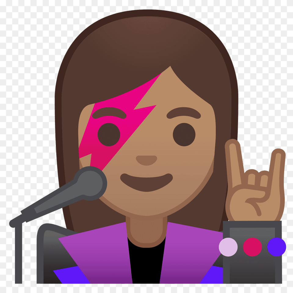 Woman Singer Emoji Clipart, Electrical Device, Person, People, Microphone Free Transparent Png