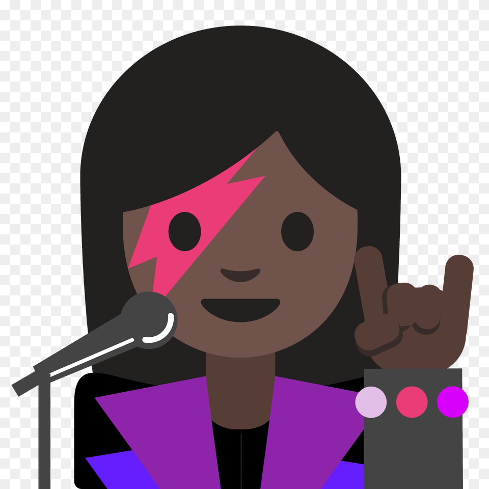 Woman Singer Emoji Clipart, Person, People, Microphone, Electrical Device Free Png