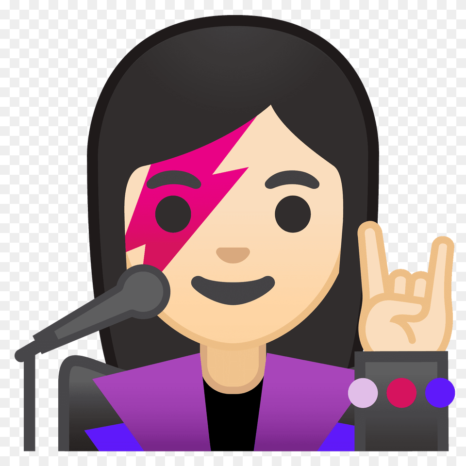 Woman Singer Emoji Clipart, Electrical Device, Person, People, Microphone Png Image