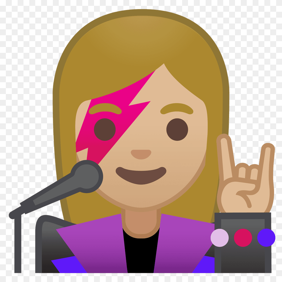 Woman Singer Emoji Clipart, Electrical Device, Person, People, Microphone Free Png