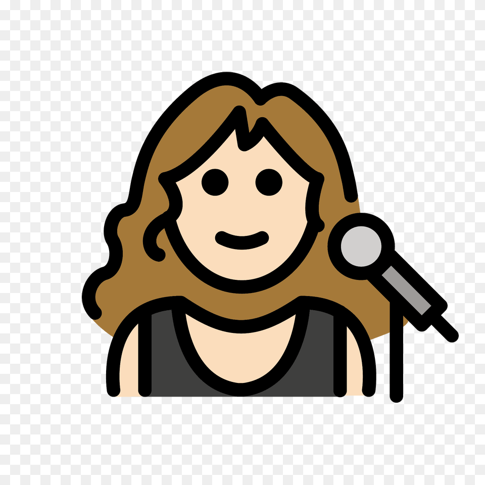 Woman Singer Emoji Clipart, Electrical Device, Microphone, Face, Head Free Transparent Png