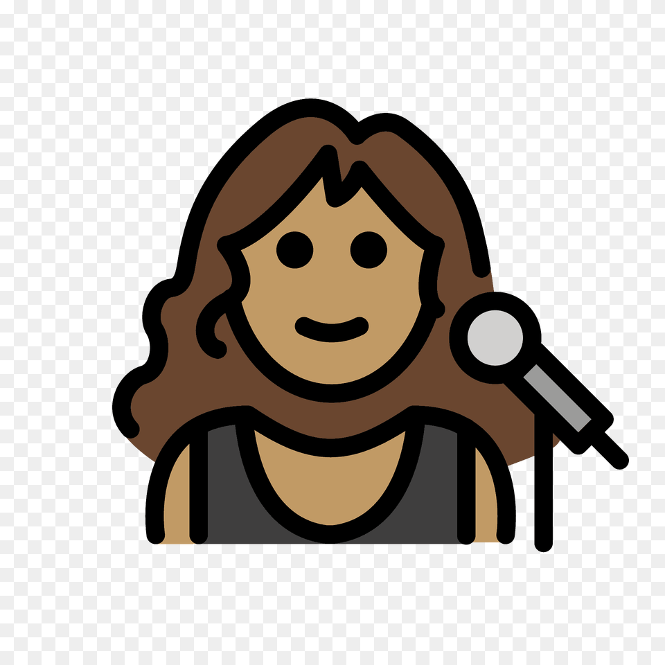 Woman Singer Emoji Clipart, Electrical Device, Microphone, Face, Head Free Png