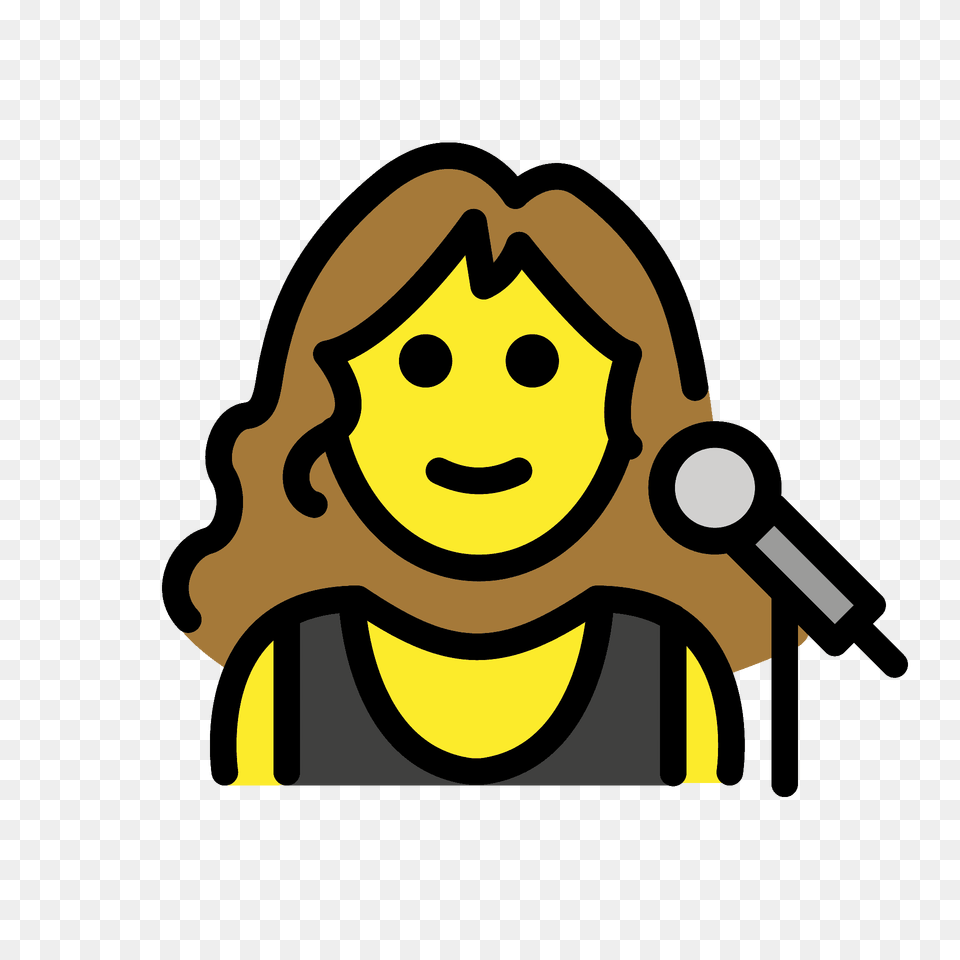 Woman Singer Emoji Clipart, Microphone, Electrical Device, Person, Face Png Image