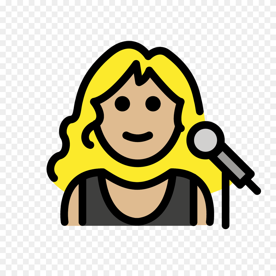 Woman Singer Emoji Clipart, Electrical Device, Microphone, Baby, Face Free Png Download