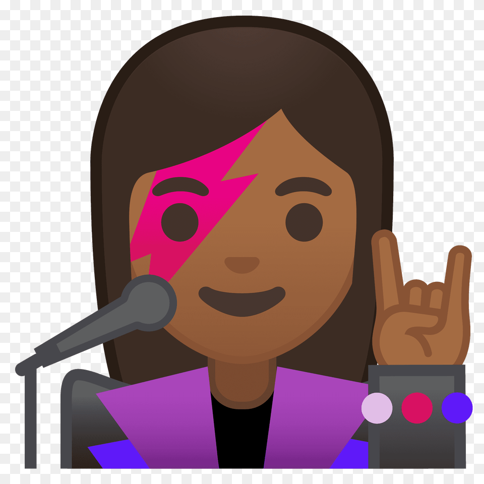 Woman Singer Emoji Clipart, Person, Electrical Device, People, Microphone Free Transparent Png