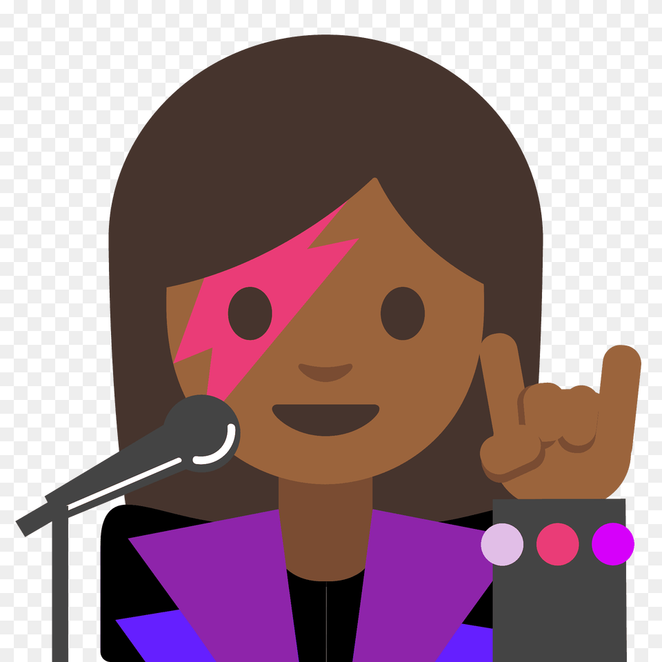 Woman Singer Emoji Clipart, Person, Electrical Device, People, Microphone Free Png Download