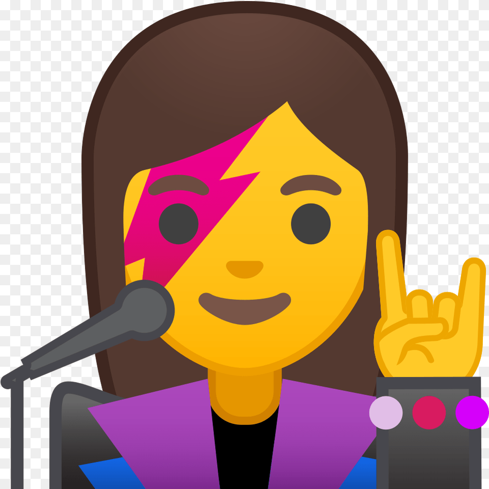 Woman Singer Icon Emoji Singer, Microphone, Electrical Device, Person, People Free Png