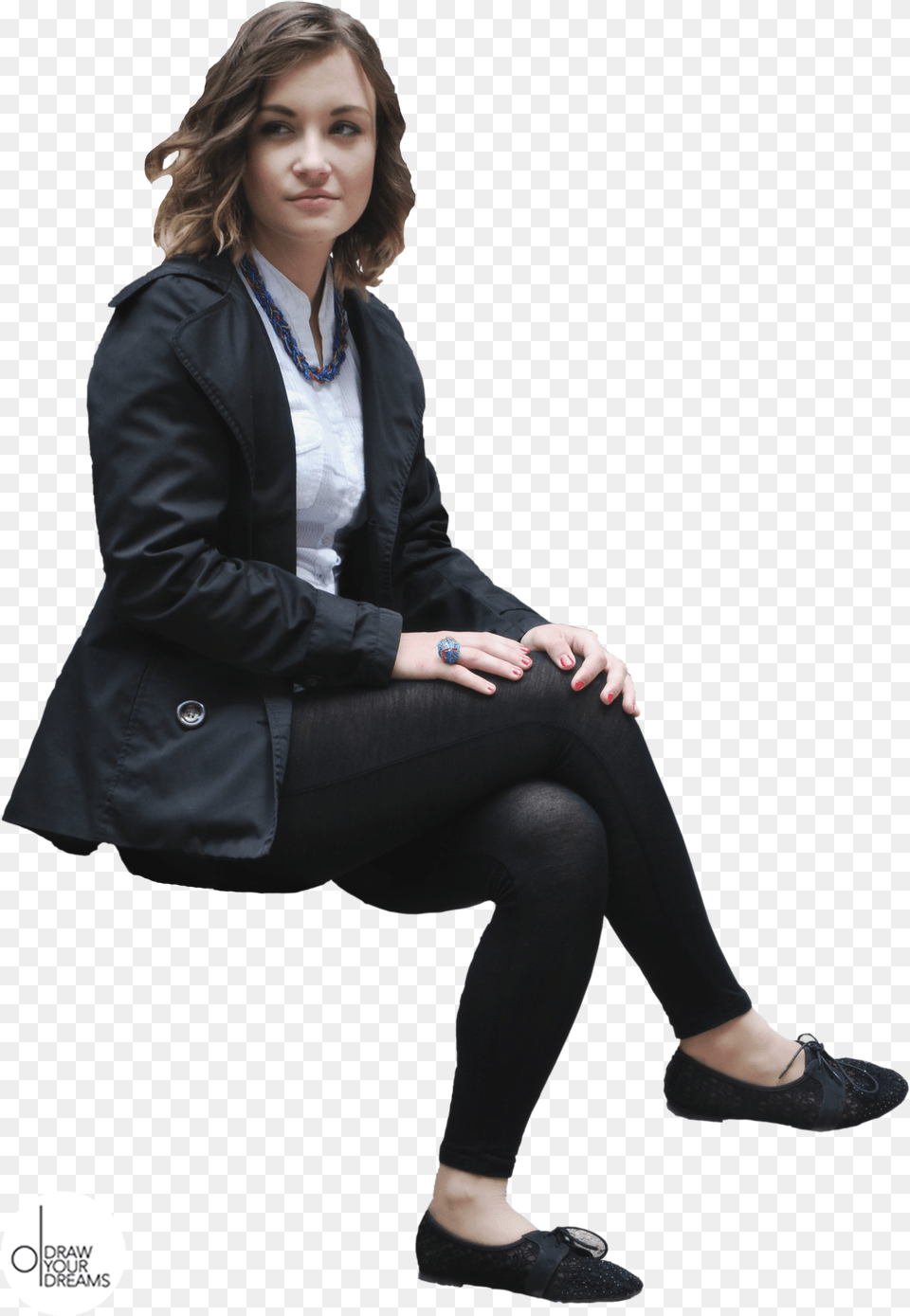 Woman Sitting, Long Sleeve, Jacket, Blazer, Clothing Free Transparent Png