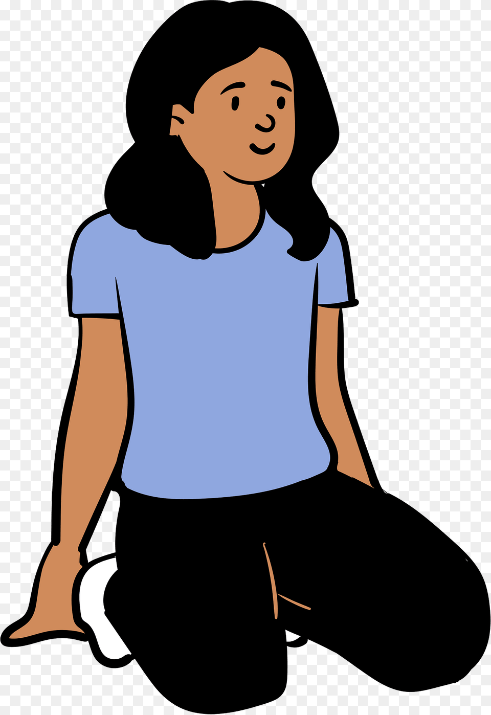 Woman Sitting Clipart, Kneeling, Person, Adult, Female Free Png