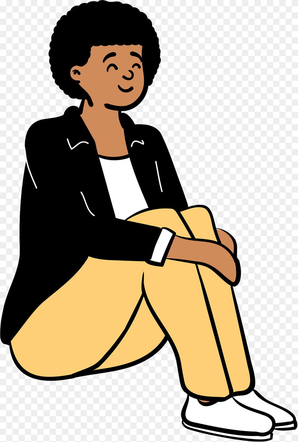 Woman Sitting Clipart, Person, Boy, Child, Male Png Image
