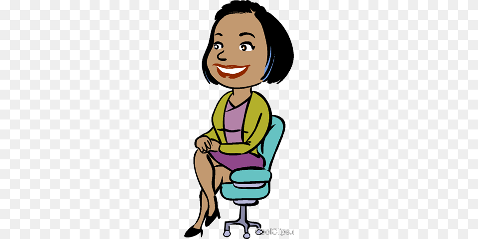 Woman Sitting In A Chair Royalty Free Vector Clip Art Illustration, Baby, Person, Face, Head Png