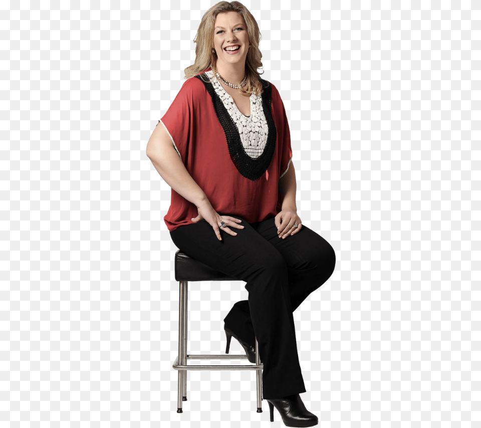 Woman Sitting On Chair Sitting, Person, Female, Clothing, Blouse Free Transparent Png