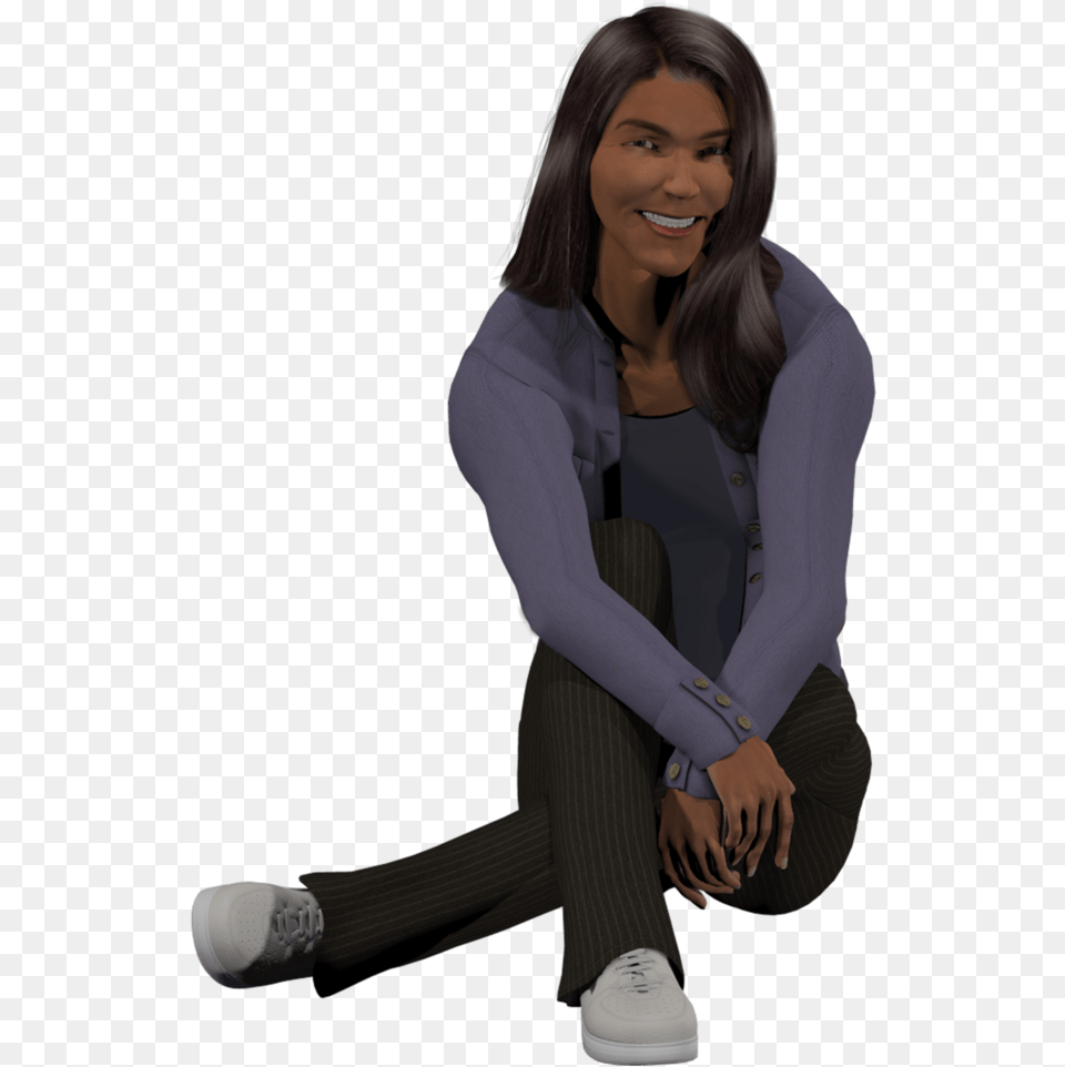 Woman Sitting On Floor Sitting On Floor Pose, Long Sleeve, Clothing, Footwear, Sleeve Png Image