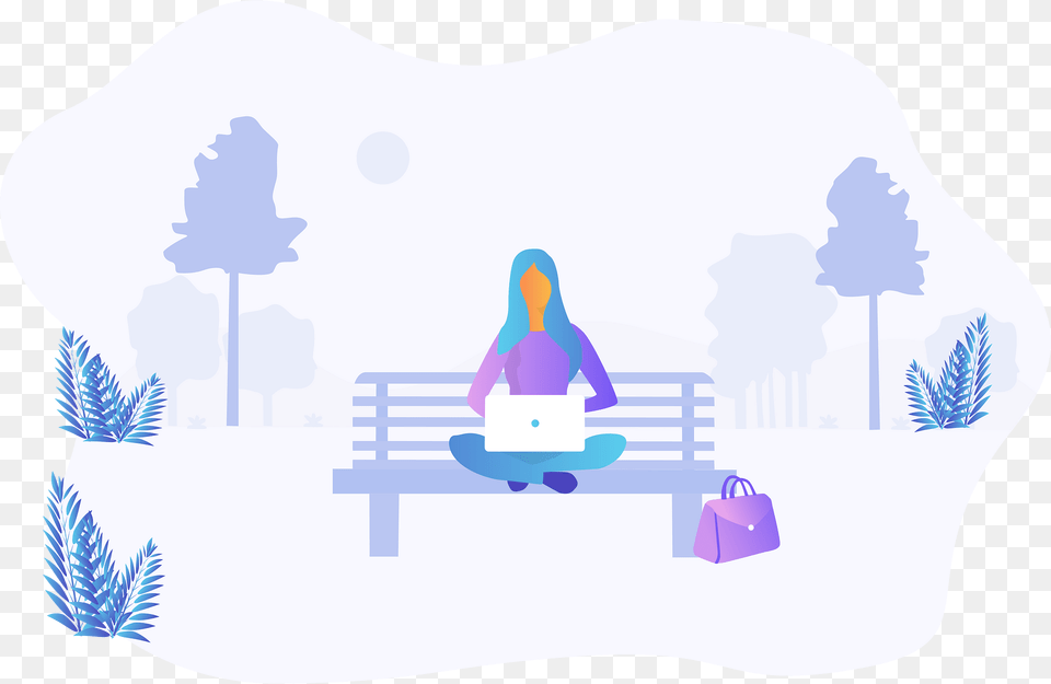 Woman Sitting Street Clipart, Bench, Furniture, Ice, Outdoors Free Png