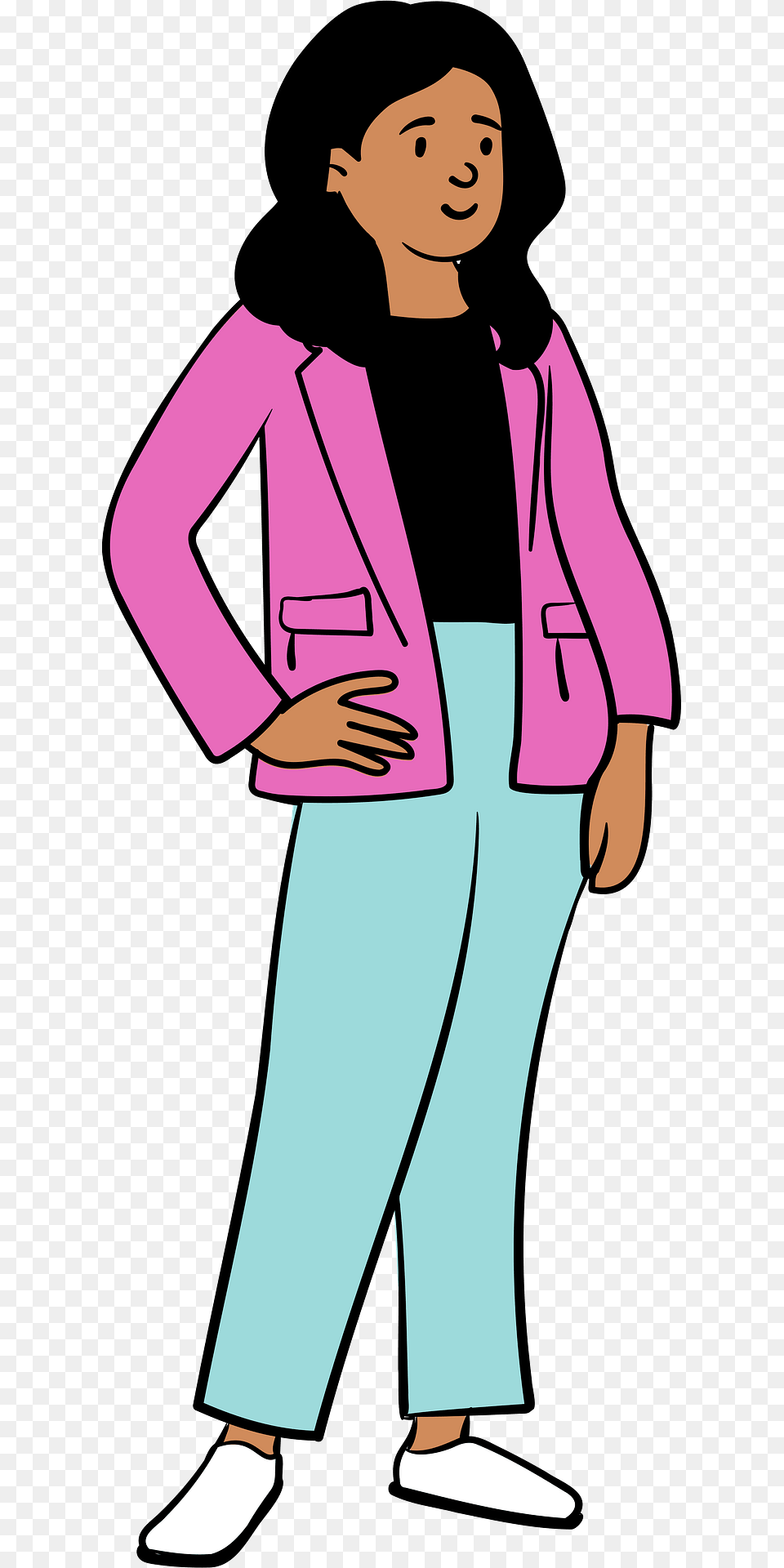 Woman Standing Clipart, Clothing, Coat, Sleeve, Pants Free Transparent Png