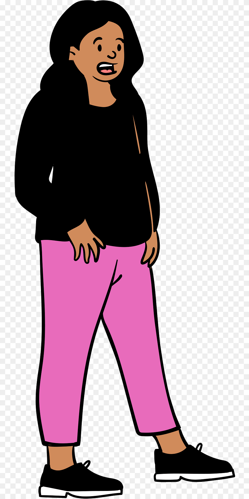 Woman Standing Clipart, Long Sleeve, Clothing, Sleeve, Pants Free Png Download