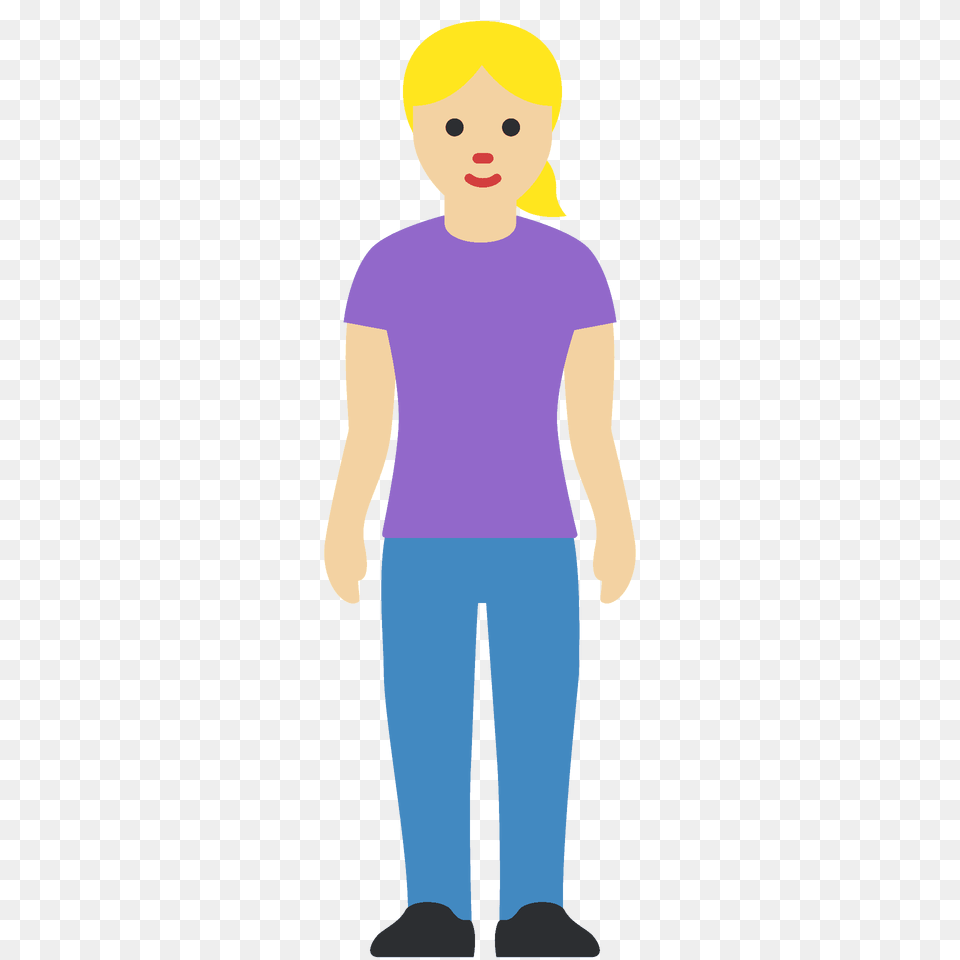 Woman Standing Emoji Clipart, Clothing, Pants, Boy, Child Free Png Download