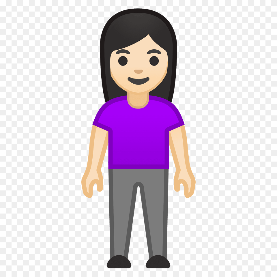 Woman Standing Emoji Clipart, Clothing, T-shirt, Baby, Person Png