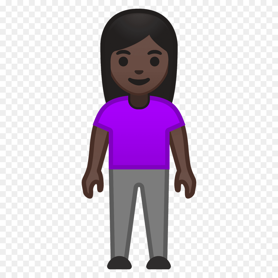 Woman Standing Emoji Clipart, Clothing, T-shirt, Person, Long Sleeve Free Transparent Png