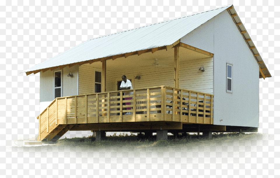 Woman Standing On The Porch Of A Rural Studio Home House, Architecture, Outdoors, Shelter, Building Free Png Download