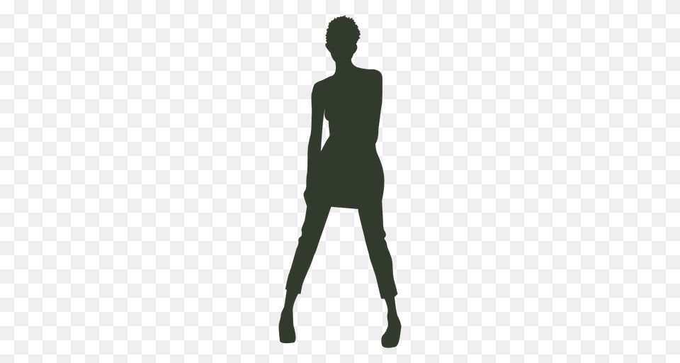 Woman Standing Pose Silhouette, Adult, Male, Man, Person Png