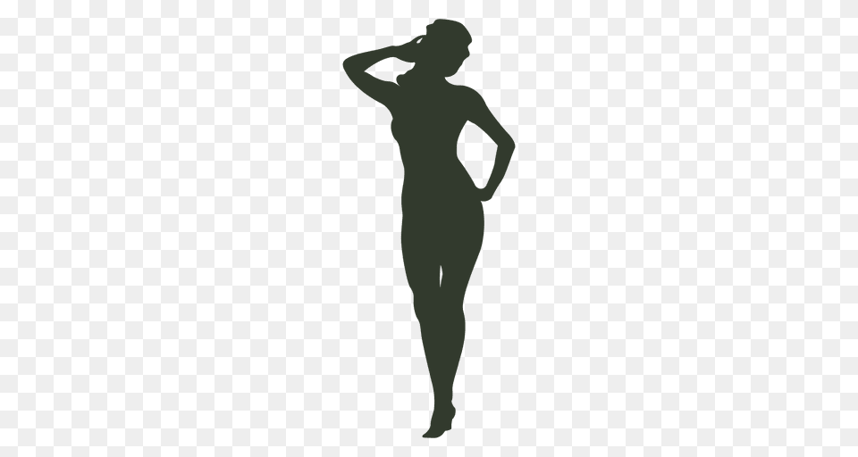 Woman Standing Poseing Silhouette, Person, Head, Face Free Png Download