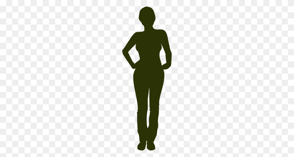 Woman Standing Silhouette, Person, Clothing, Pants, Head Free Png