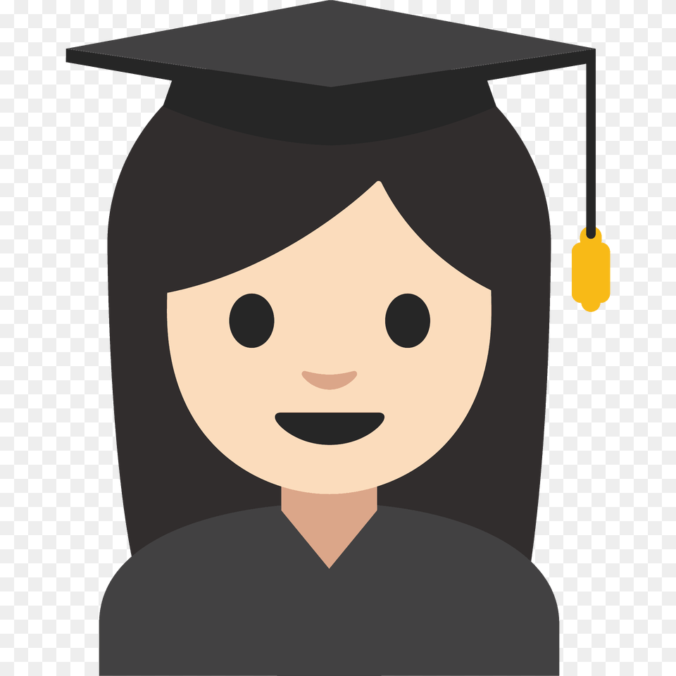 Woman Student Emoji Clipart, People, Graduation, Person, Face Png