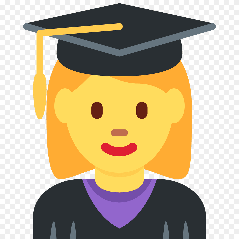 Woman Student Emoji Clipart, Graduation, People, Person, Face Free Png