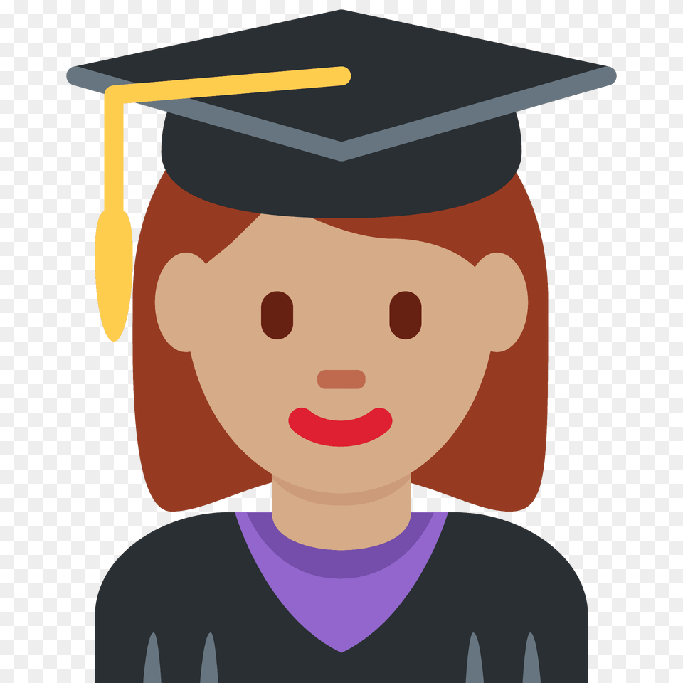 Woman Student Emoji Clipart, Graduation, People, Person, Face Png Image