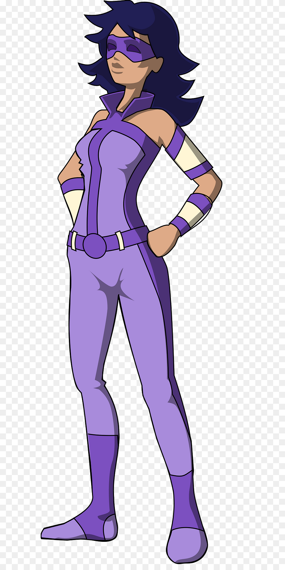 Woman Superhero Dressed All In Purple Clipart, Book, Comics, Publication, Adult Free Png Download