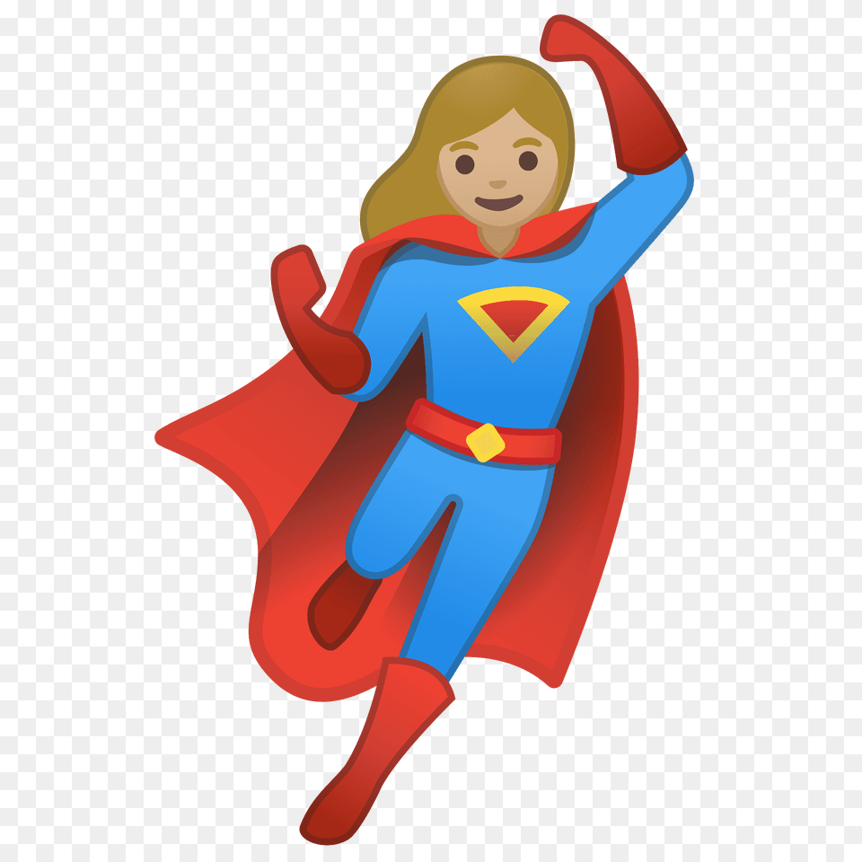 Woman Superhero Emoji Clipart, Cape, Clothing, Costume, Person Png