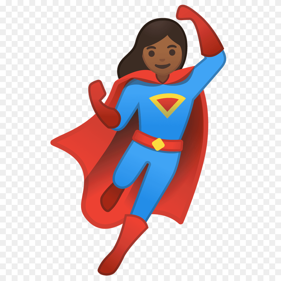 Woman Superhero Emoji Clipart, Cape, Clothing, Costume, Person Free Transparent Png