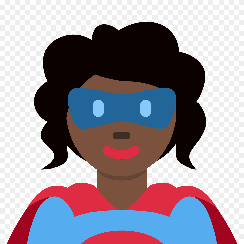 Woman Superhero Emoji Clipart, Person, Face, Head, Portrait Png Image
