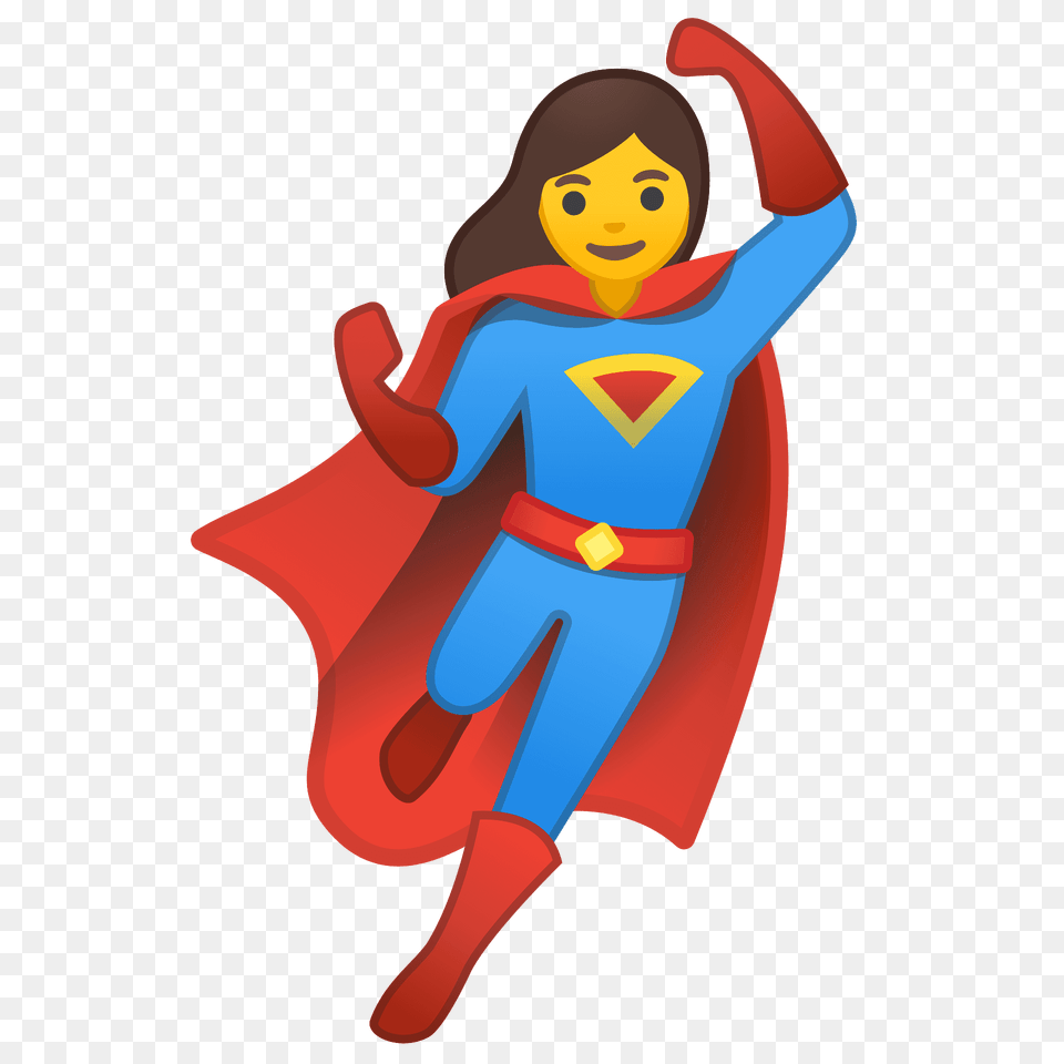 Woman Superhero Emoji Clipart, Cape, Clothing, Costume, Person Free Png Download