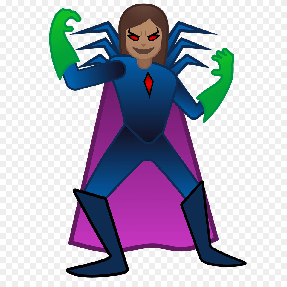 Woman Supervillain Emoji Clipart, Clothing, Costume, Person, Cape Free Transparent Png